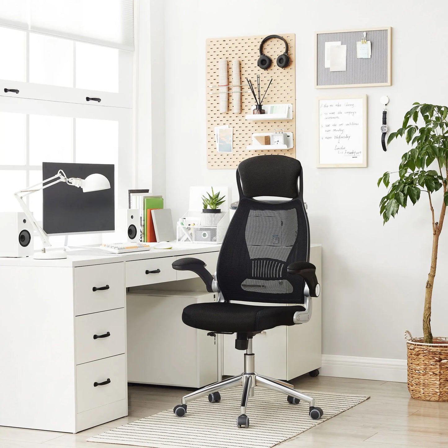 Chaise de Bureau avec Soutien Lombaire