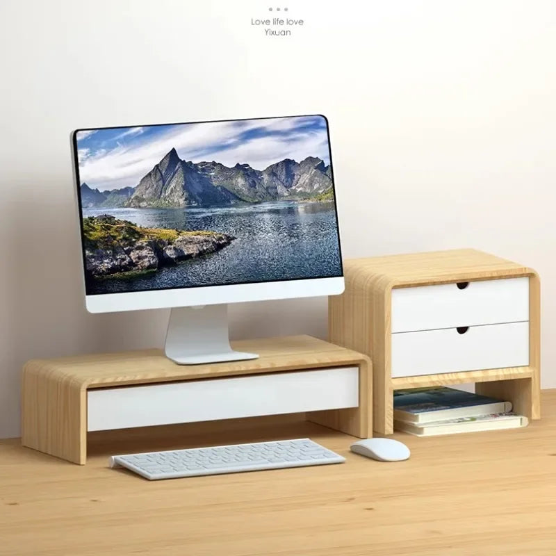 Support Écran en Bois