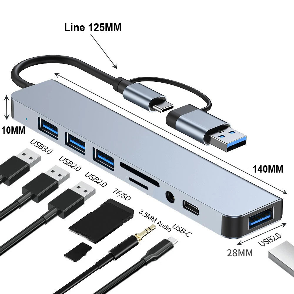 Hub USB-C 8‑en 1