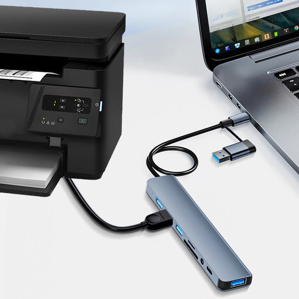 Hub USB-C 8‑en 1